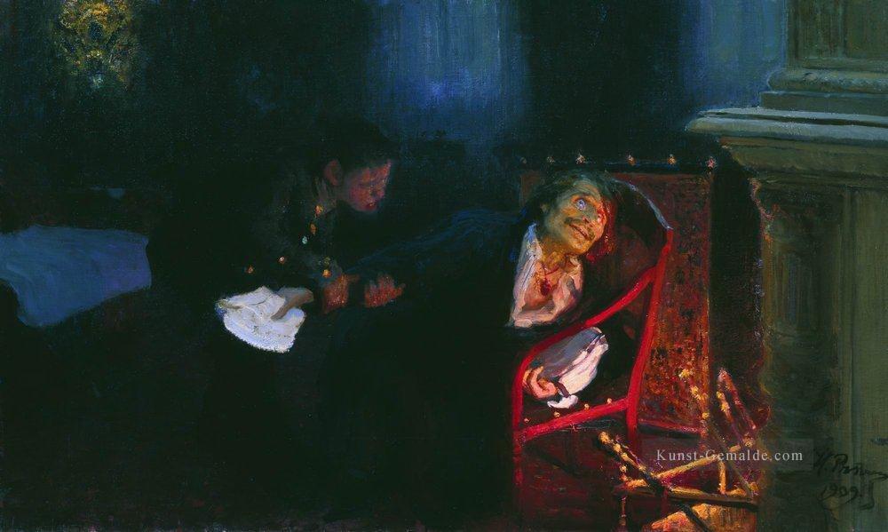 die Selbstverbrennung von gogol 1909 Repin Ölgemälde